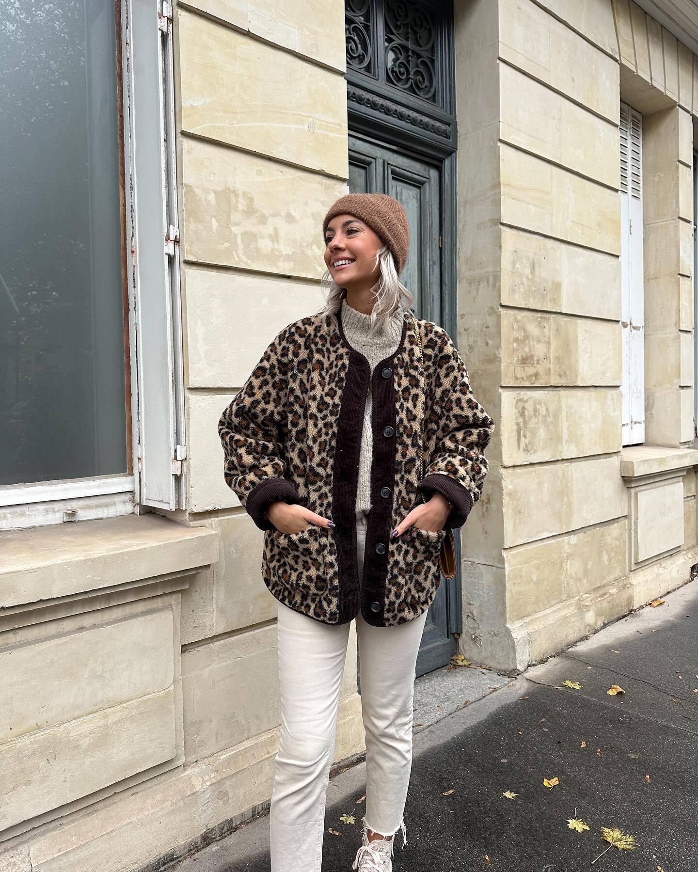 GIUBBINO SHERPA ANIMALIER