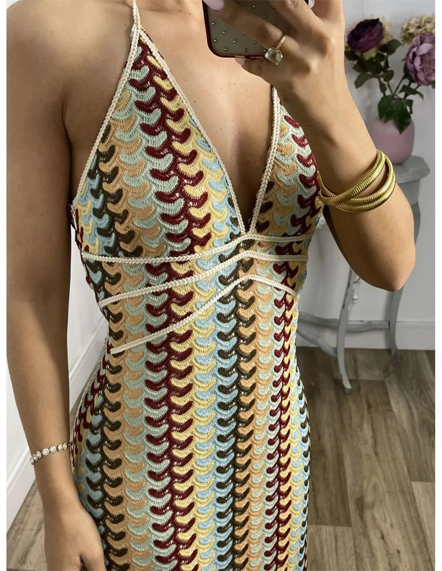 VESTITO EFFETTO UNCINETTO