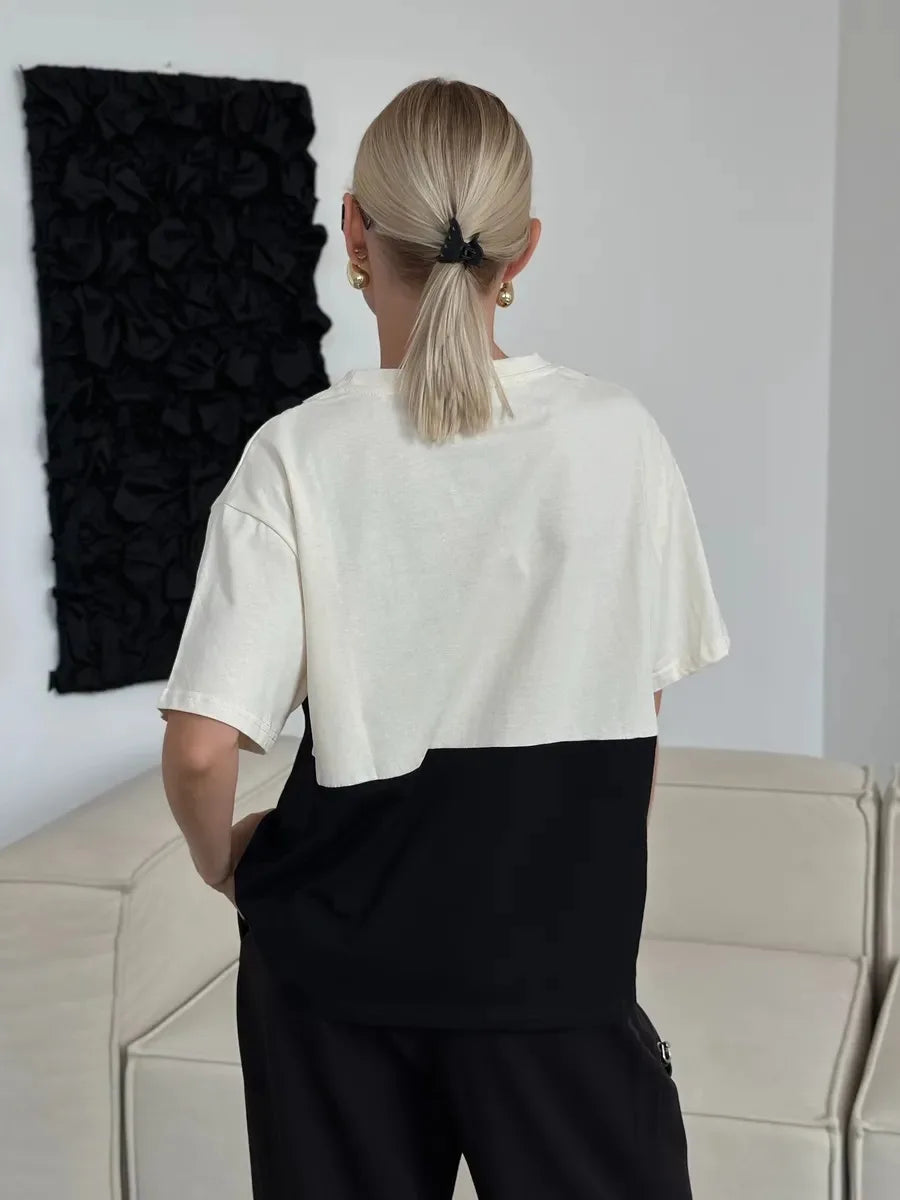 T-SHIRT CON CANOTTA LINGERIE