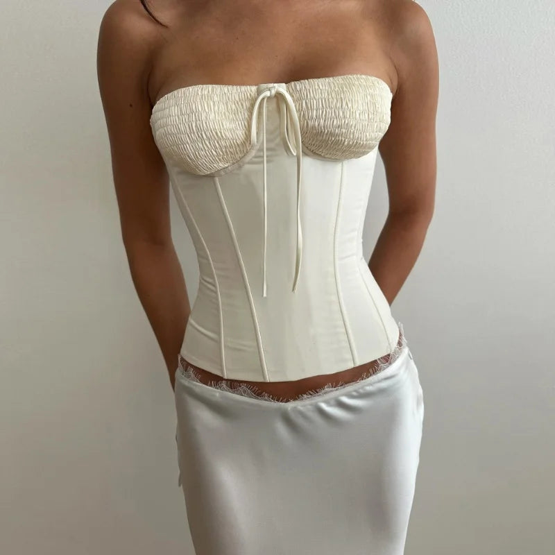 TOP CORSETTO SATINATO