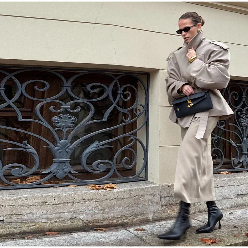 TRENCH CORTO OVERSIZE