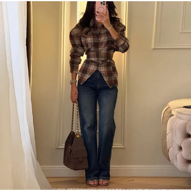 CAMICIA CORSETTO A SCACCHI