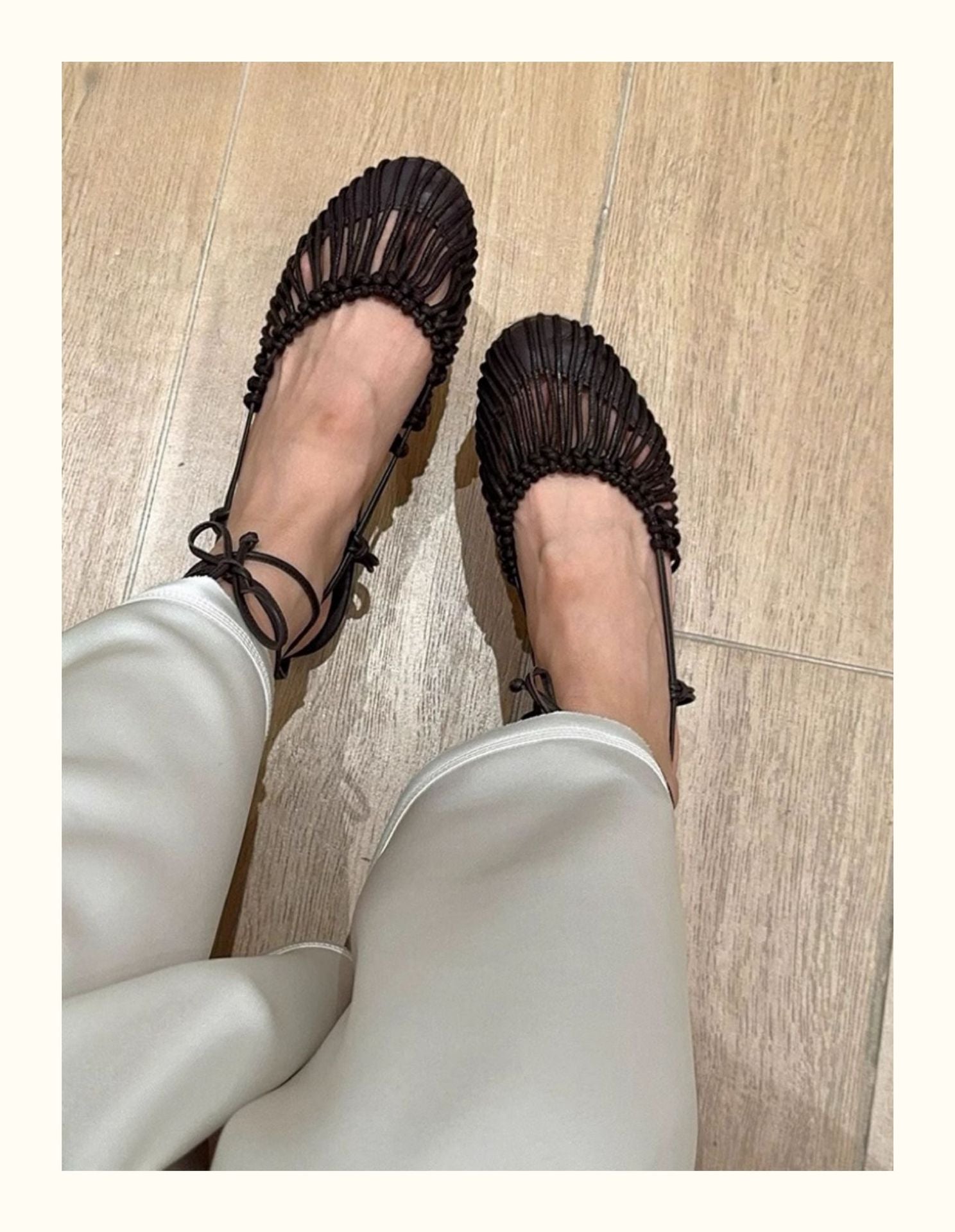 SANDALI BASSI INTRECCI