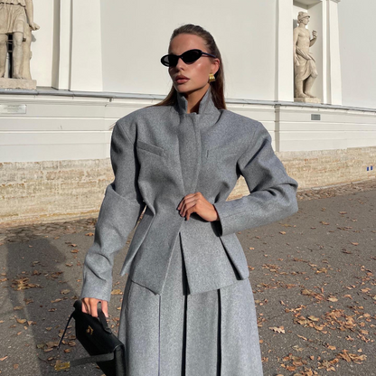 BLAZER AND SKIRT COORDINATED SET