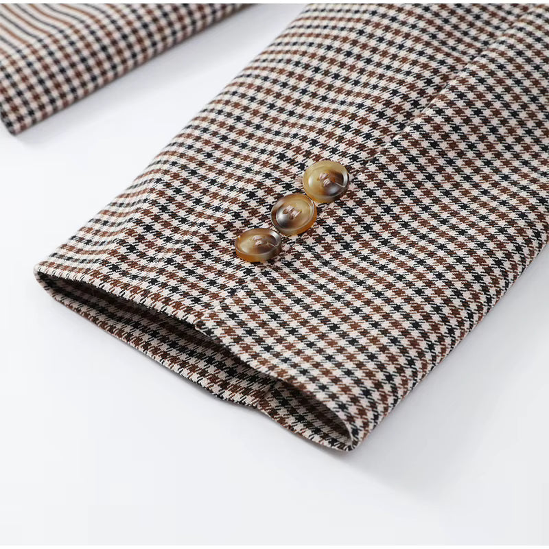 COMPLETO A SCACCHI GIACCA E SHORTS