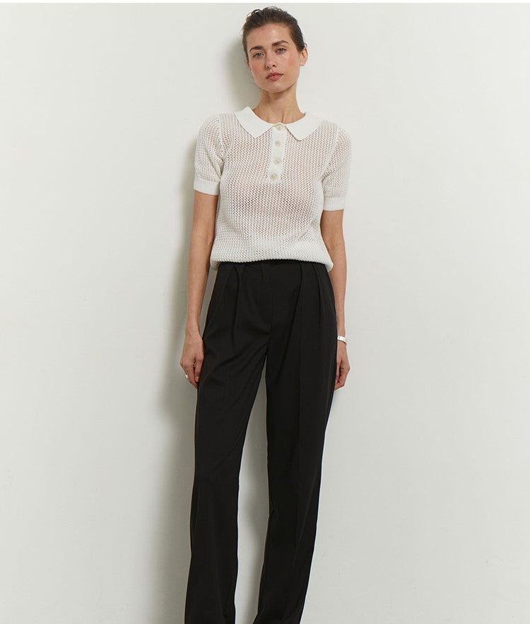 POLO IN MAGLIA TRAFORATA