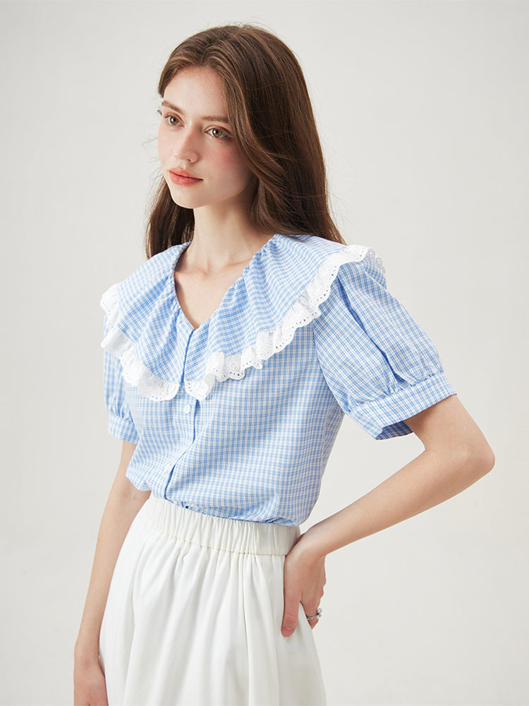 CAMICIA A SCACCHI COLLETTO