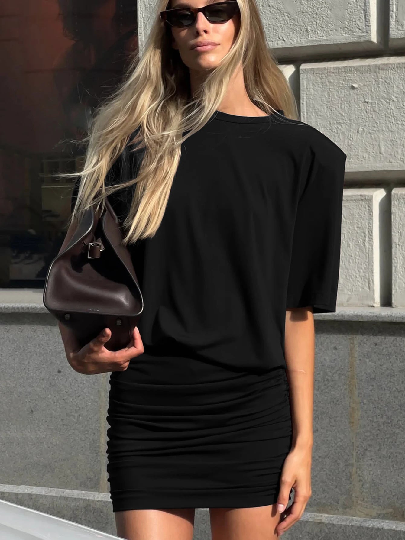 VESTITO OVERSIZE SPALLINE