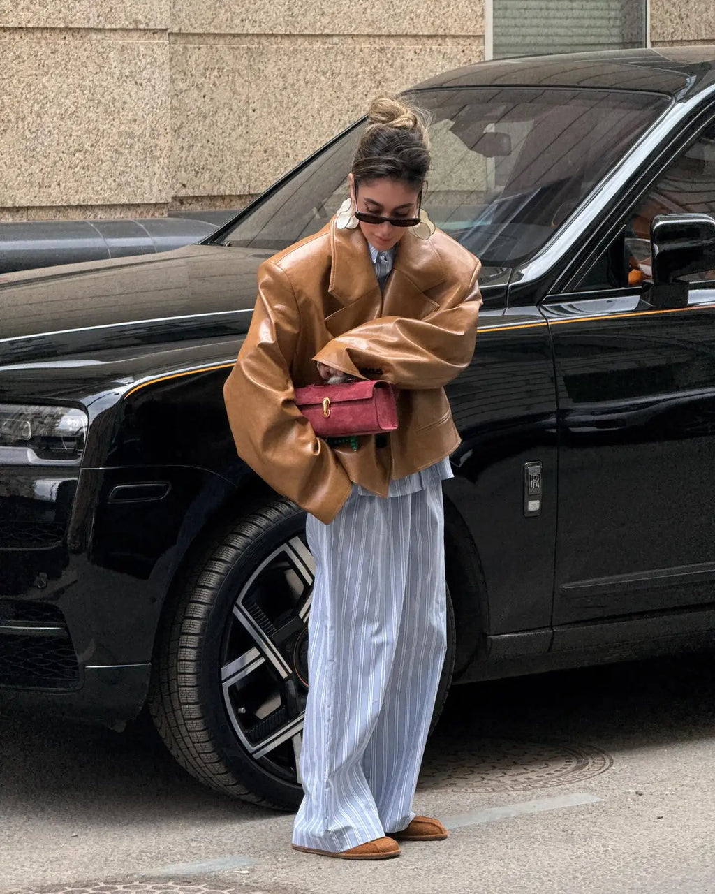 GIACCA OVERSIZE IN ECOPELLE