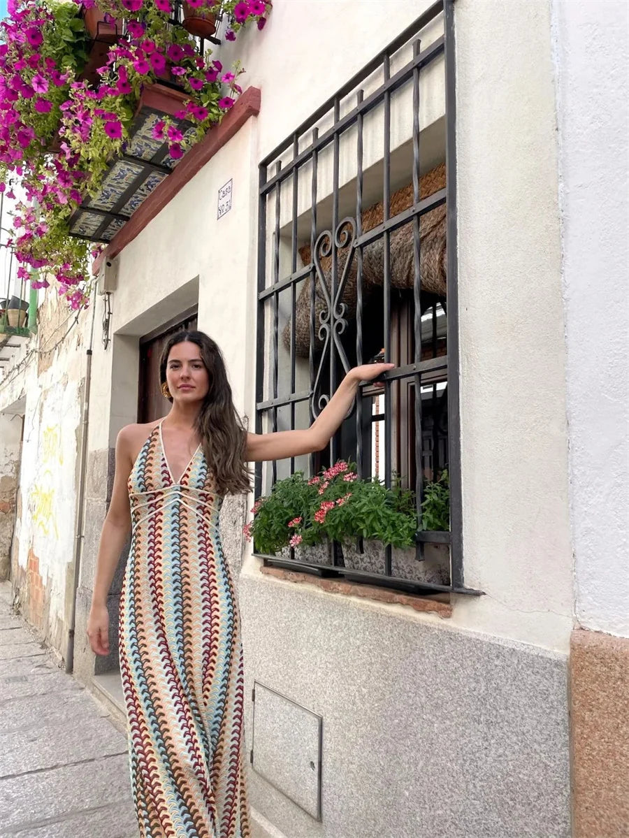 VESTITO EFFETTO UNCINETTO