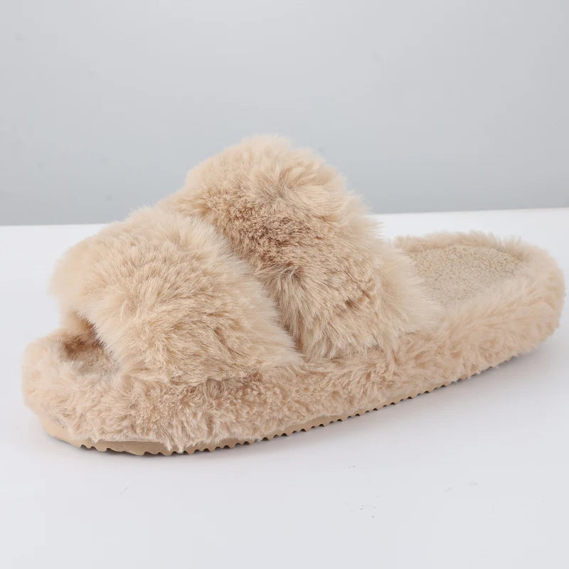 PANTOFOLE DOPPIA FASCIA ECOPELLICCIA