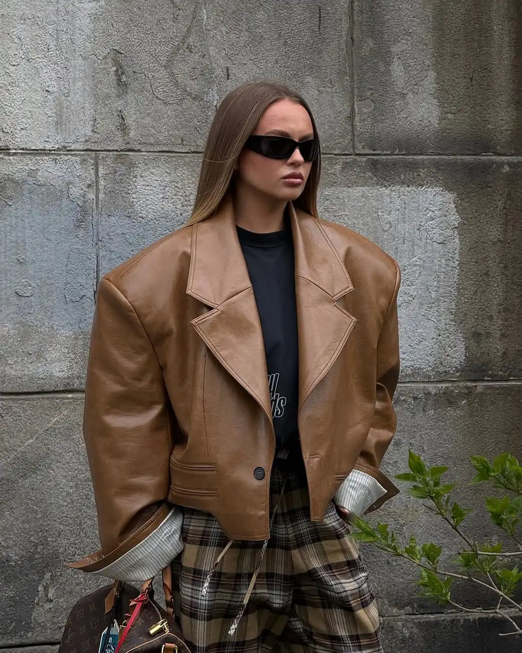 GIACCA OVERSIZE IN ECOPELLE