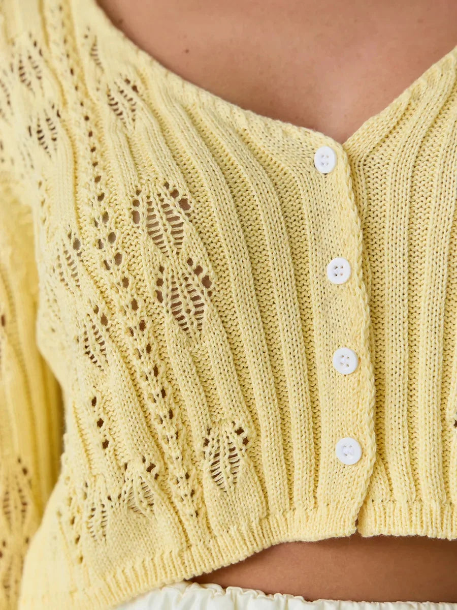 CARDIGAN IN MAGLIA TRAFORATA