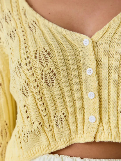 CARDIGAN IN MAGLIA TRAFORATA