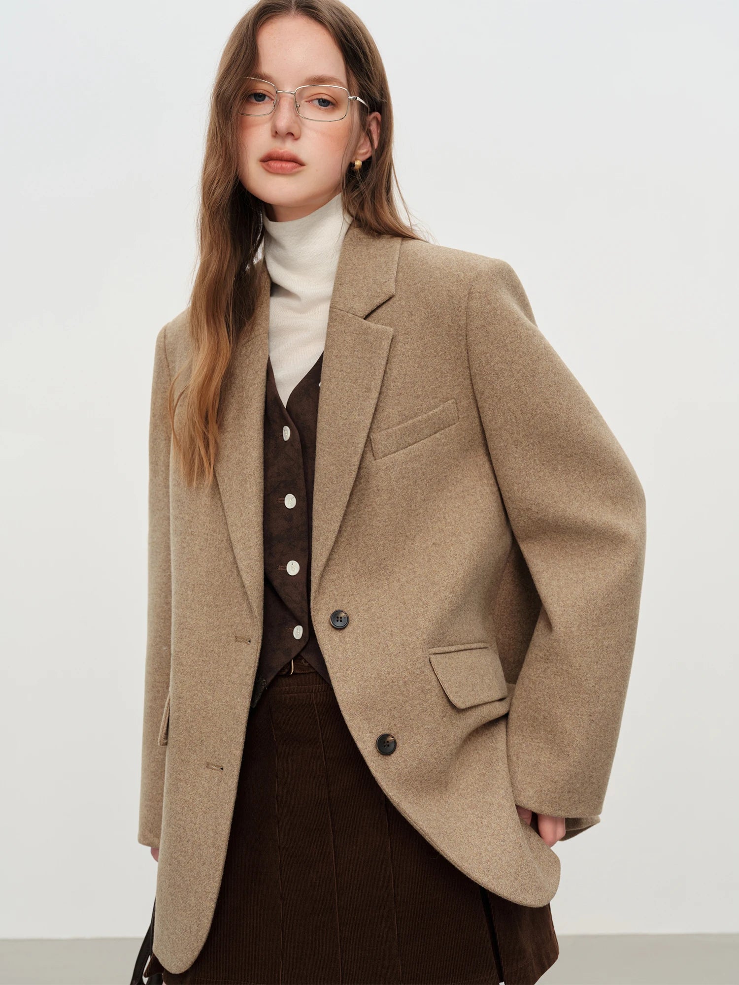 BLAZER COAT IN LANA