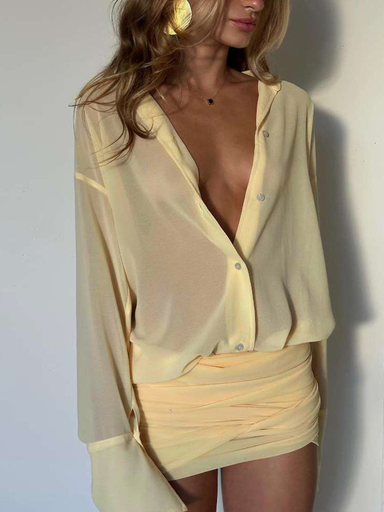 ABITO CAMICIA DRAPPEGGIATO