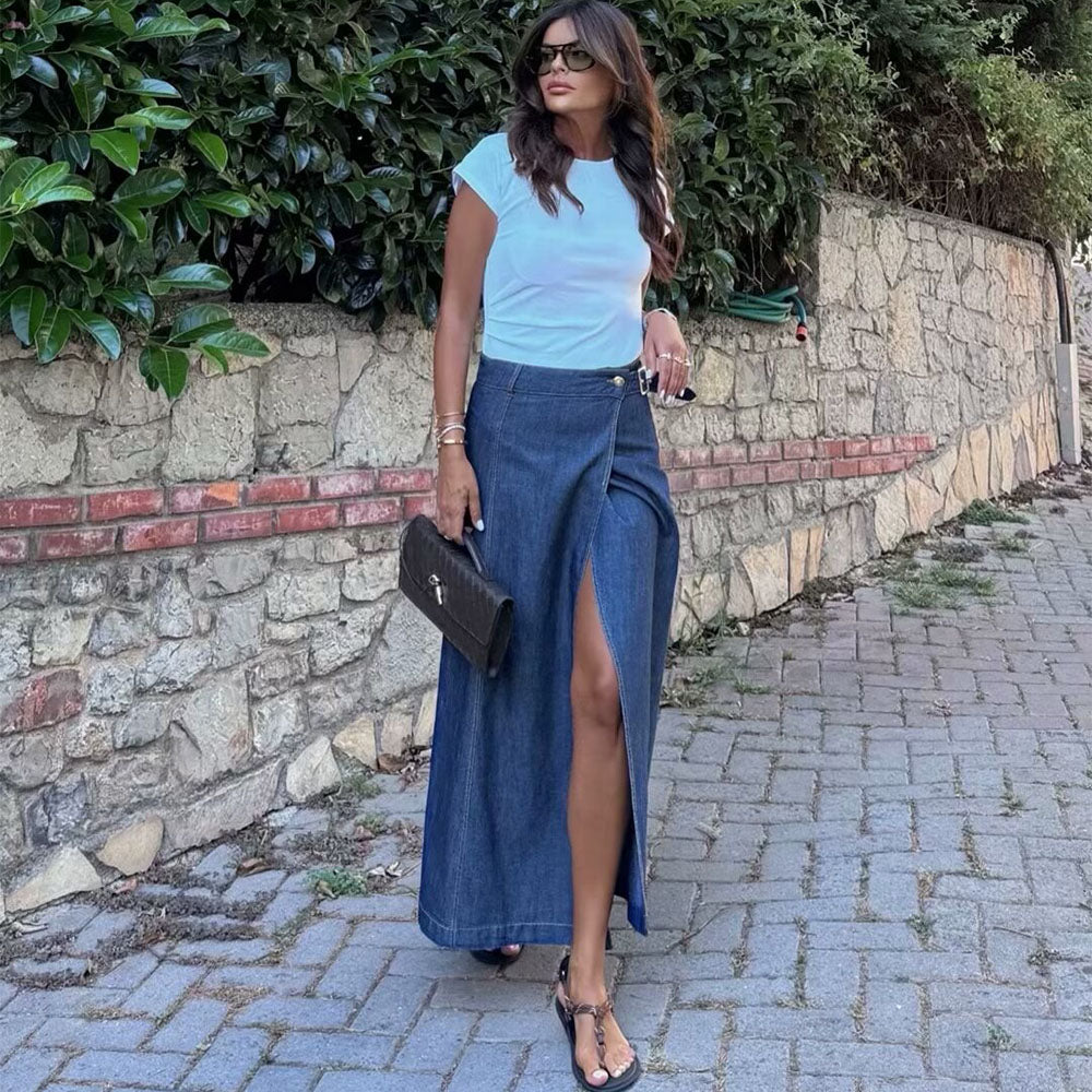 GONNA LUNGA IN DENIM