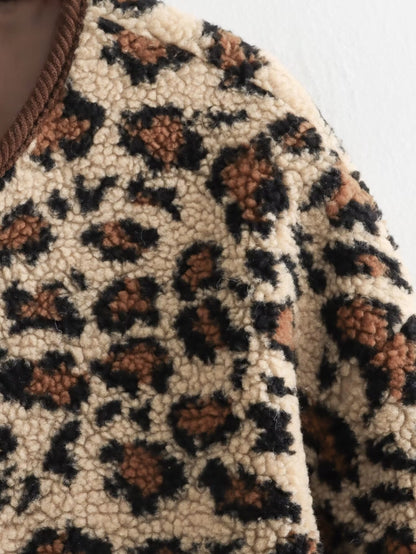 GIUBBINO SHERPA ANIMALIER