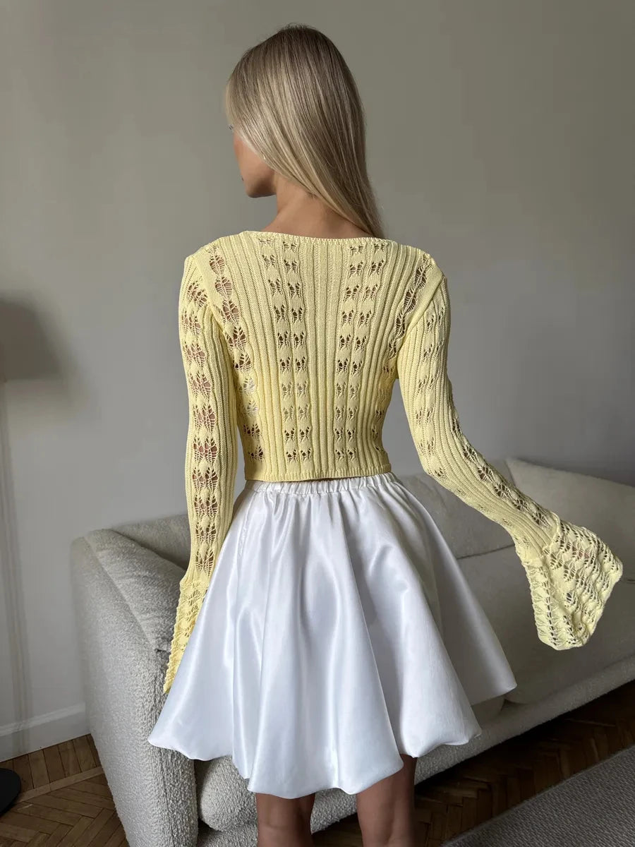 CARDIGAN IN MAGLIA TRAFORATA