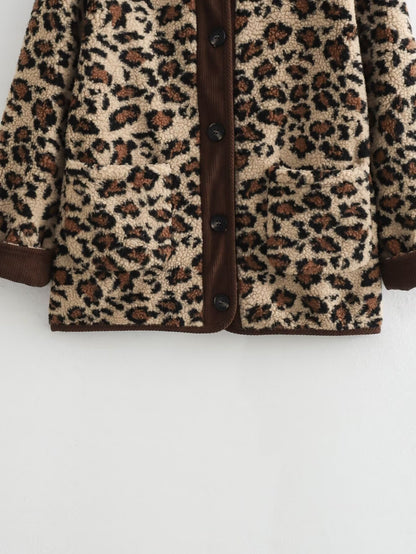 GIUBBINO SHERPA ANIMALIER