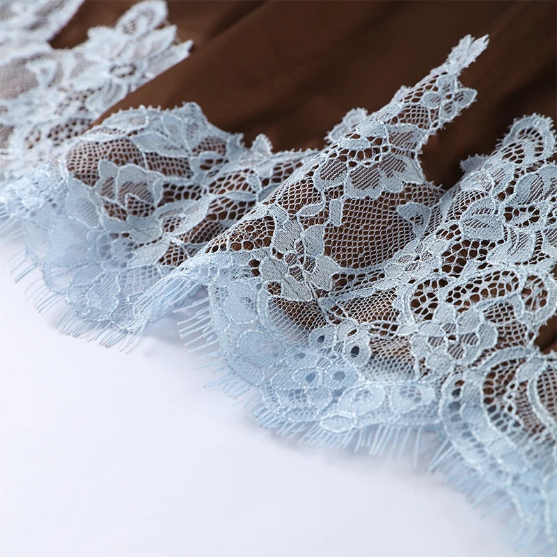 GONNA SATINATA CON PIZZO