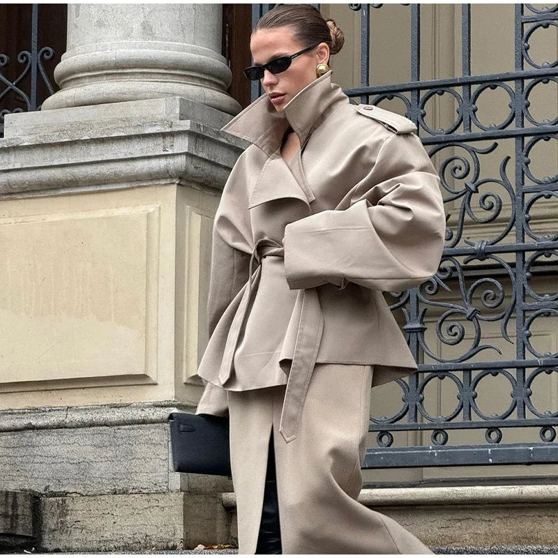 TRENCH CORTO OVERSIZE