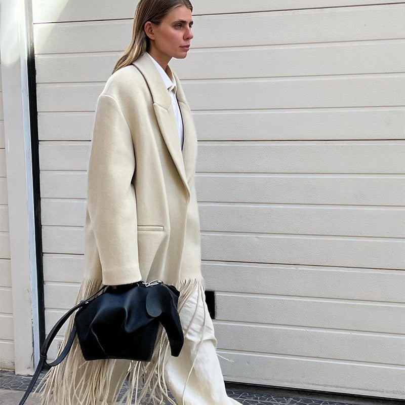 OVER COAT WITH FRINGES