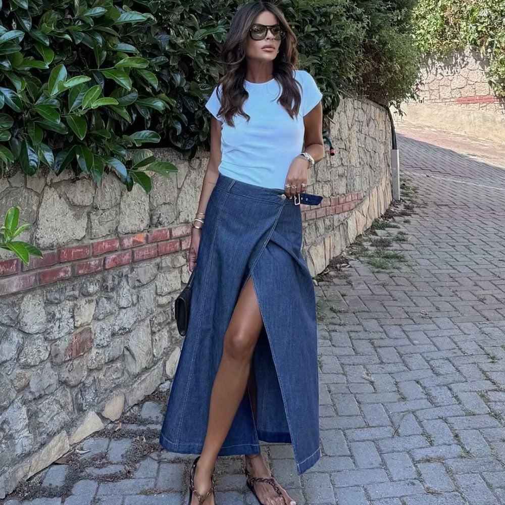 GONNA LUNGA IN DENIM