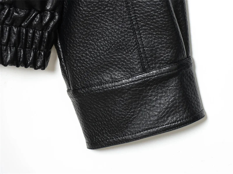 BOMBER IN ECOPELLE COLLO IN PELLICCIA