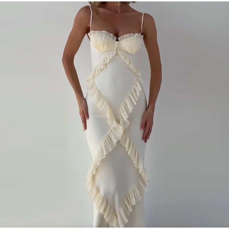 VESTITO LUNGO MOTIVI PLISSE'