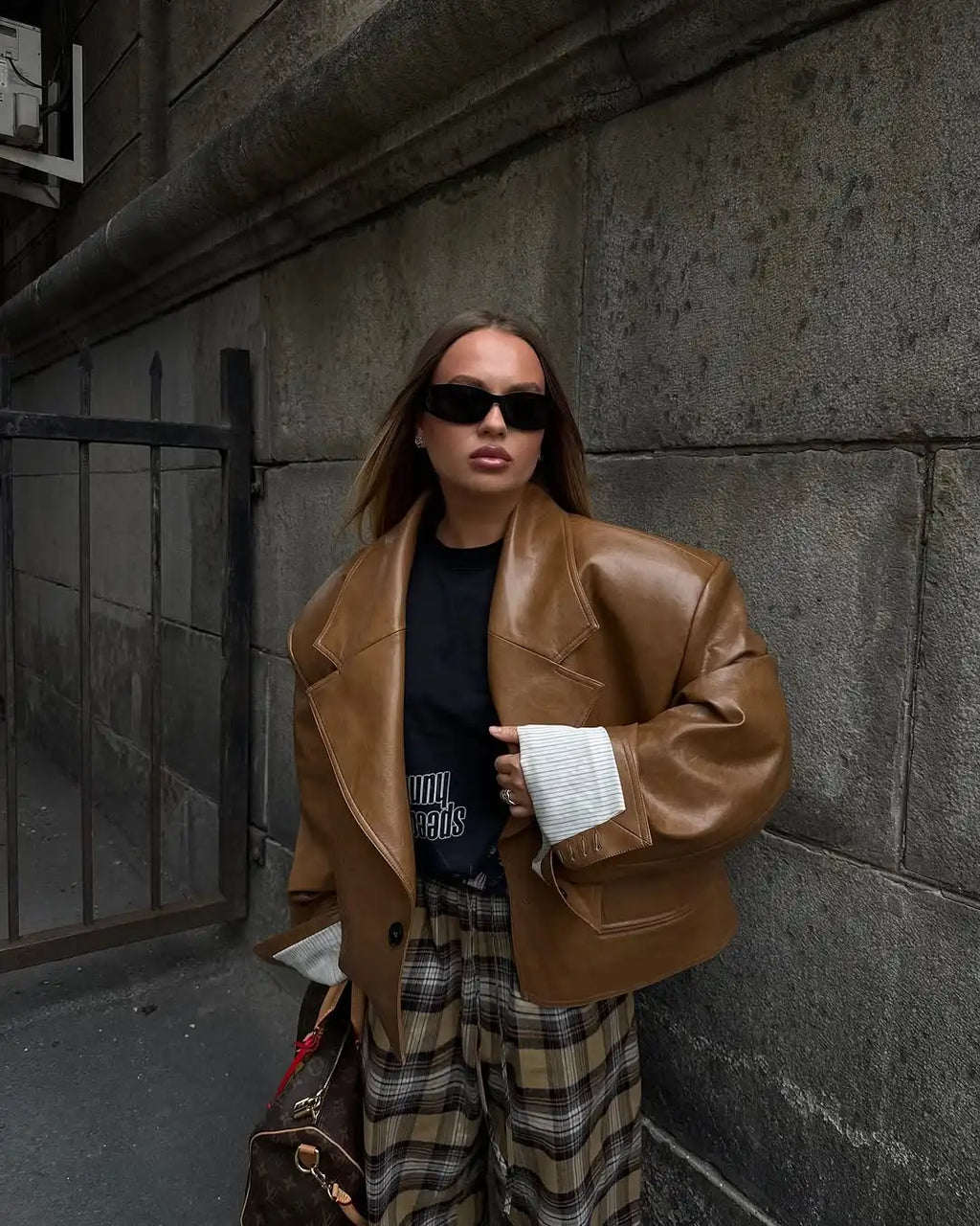 GIACCA OVERSIZE IN ECOPELLE