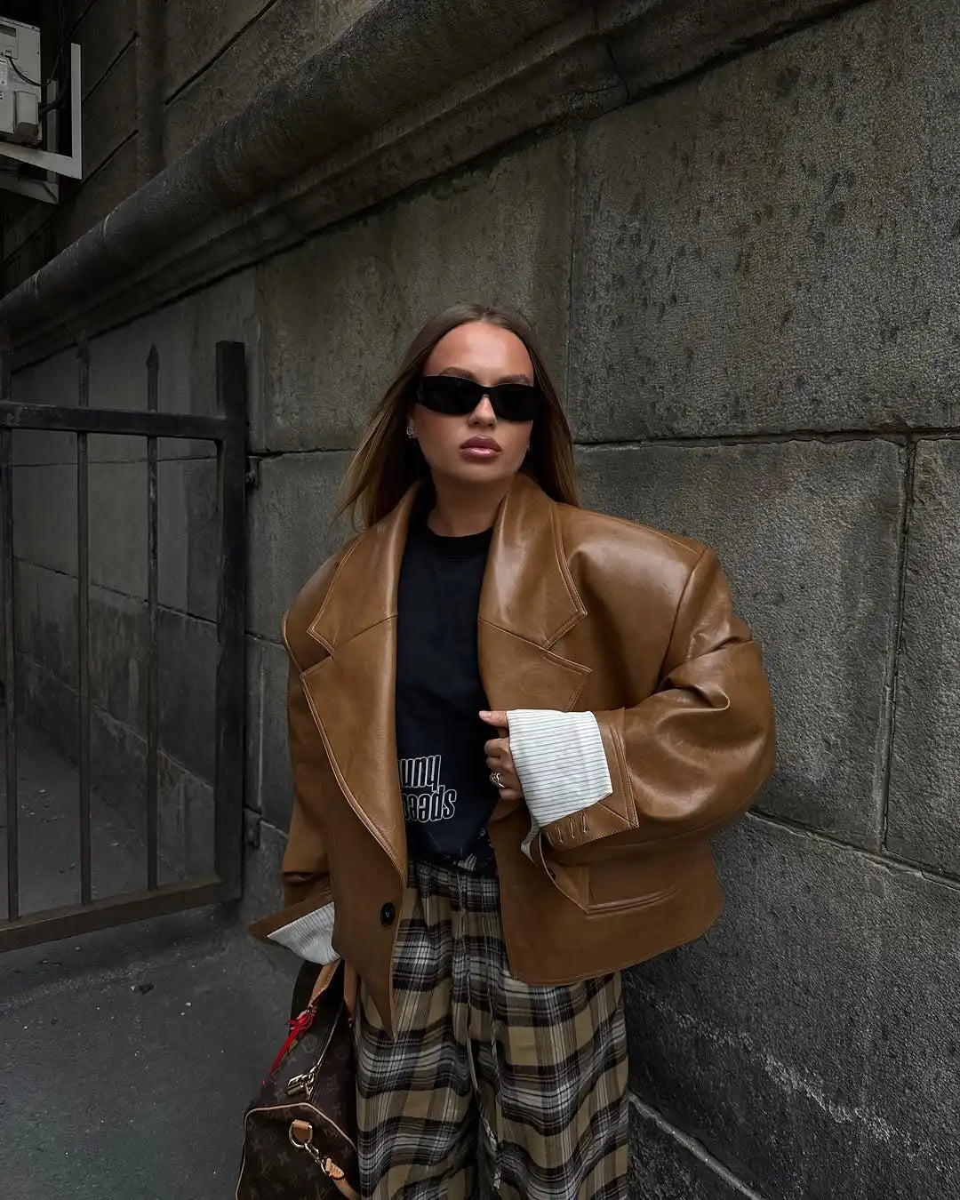 GIACCA OVERSIZE IN ECOPELLE