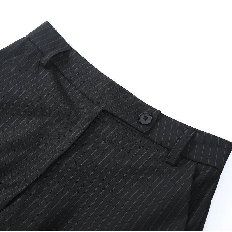 PANTALONE GESSATO CON PAILLETTES