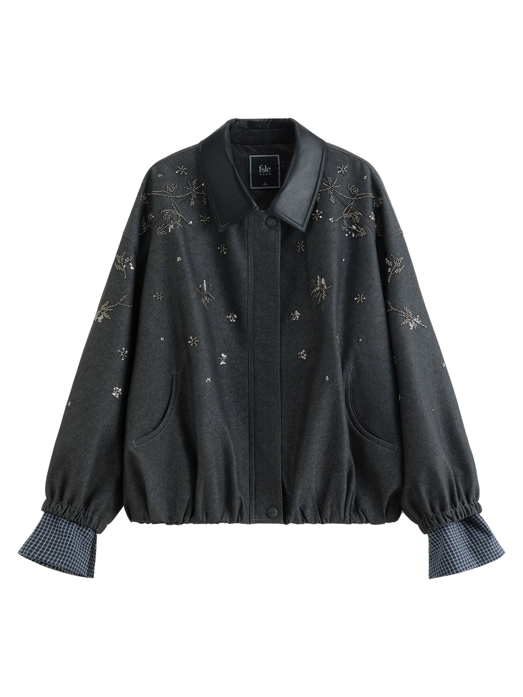 BOMBER DENIM CON PERLINE