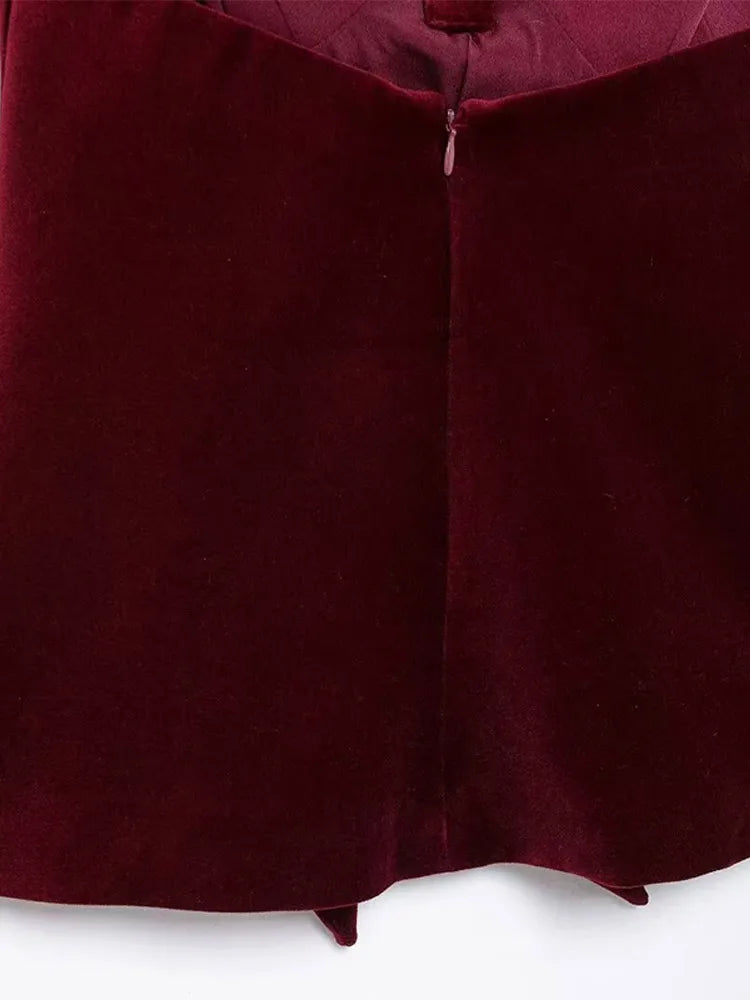 TOP FIOCCO IN VELLUTO