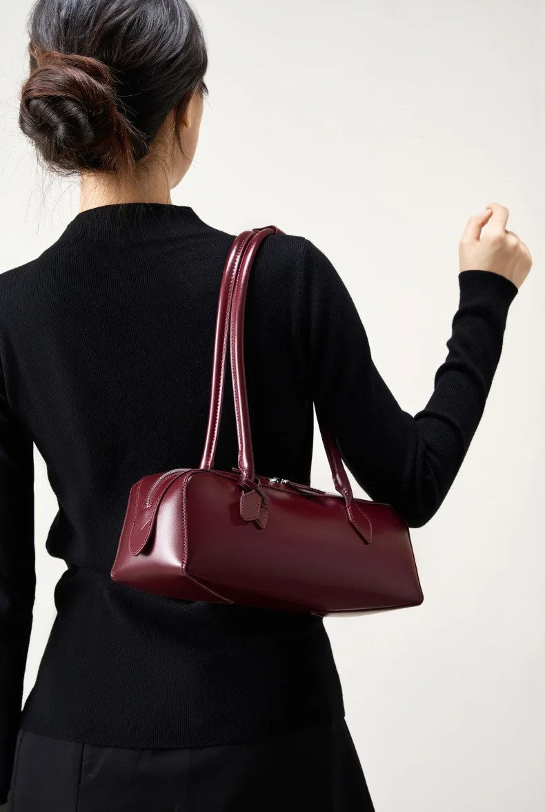 BORSA BAGUETTE IN VERA PELLE