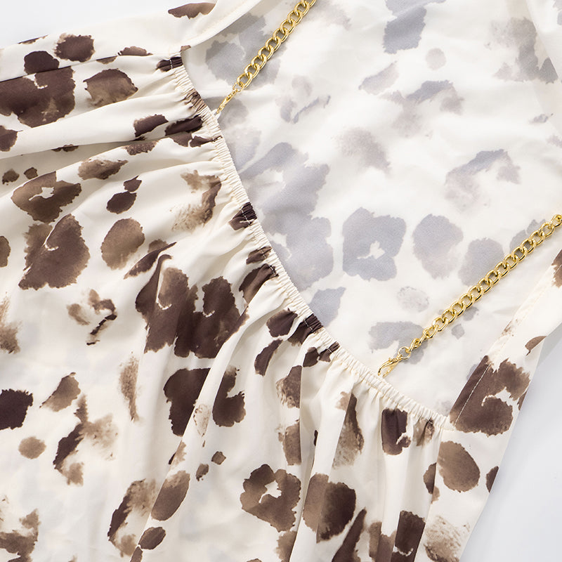 VESTITO CORTO ANIMALIER