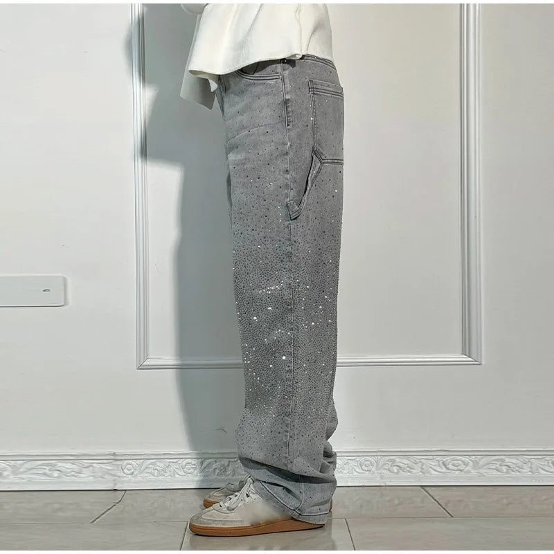 JEANS BAGGY CARPENTER STRASS