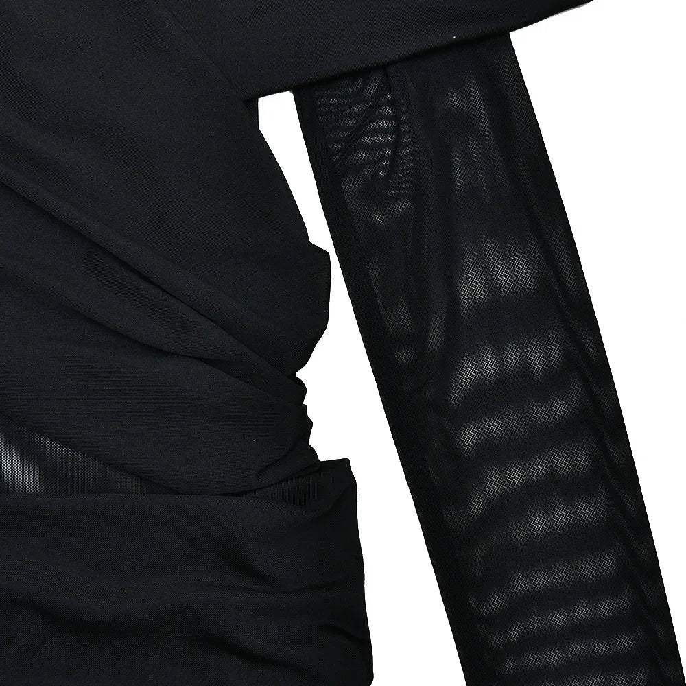 VESTITO IN TULLE DRAPPEGGIATO