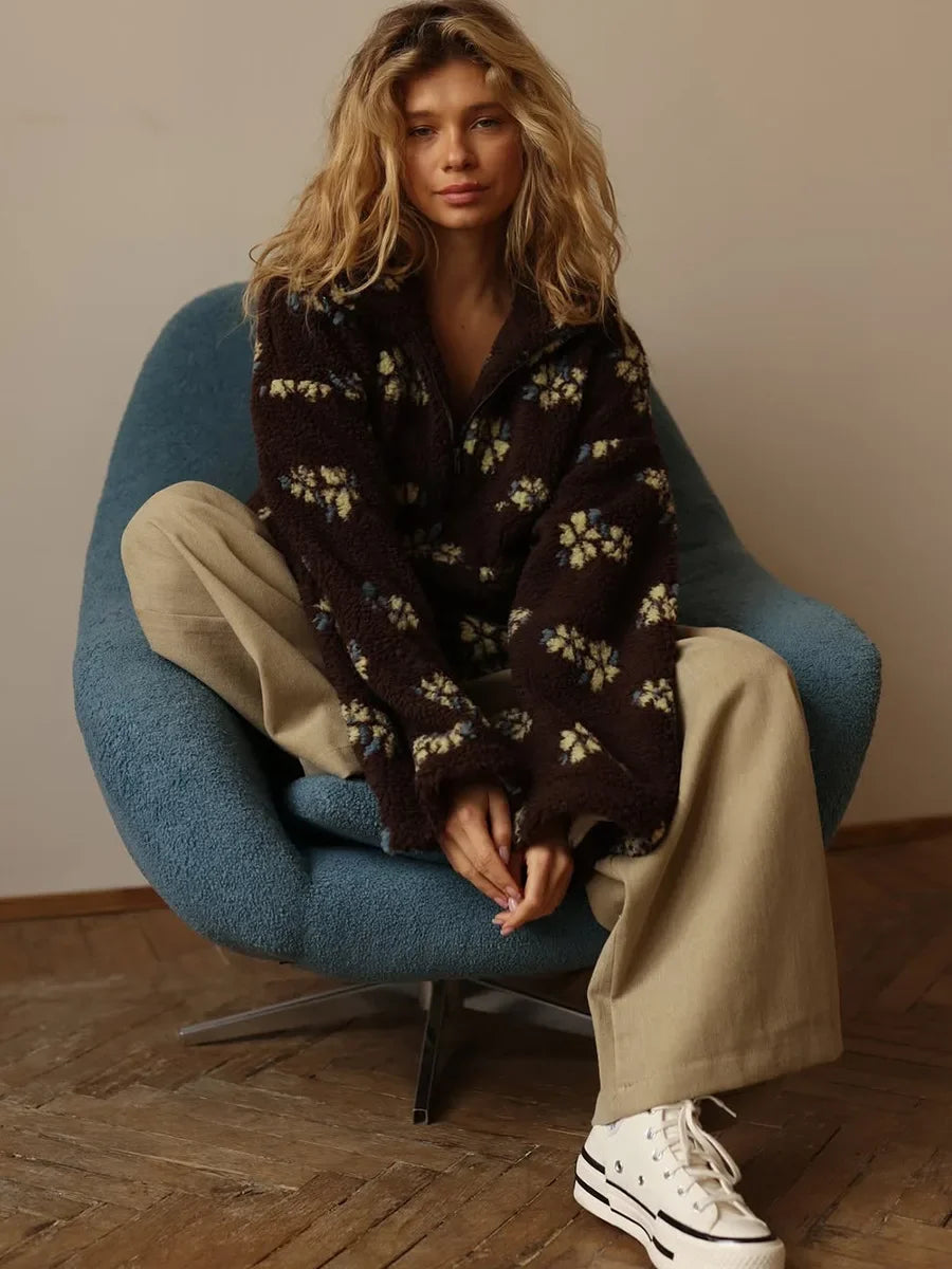 MAGLIONE IN SHERPA A FANTASIA