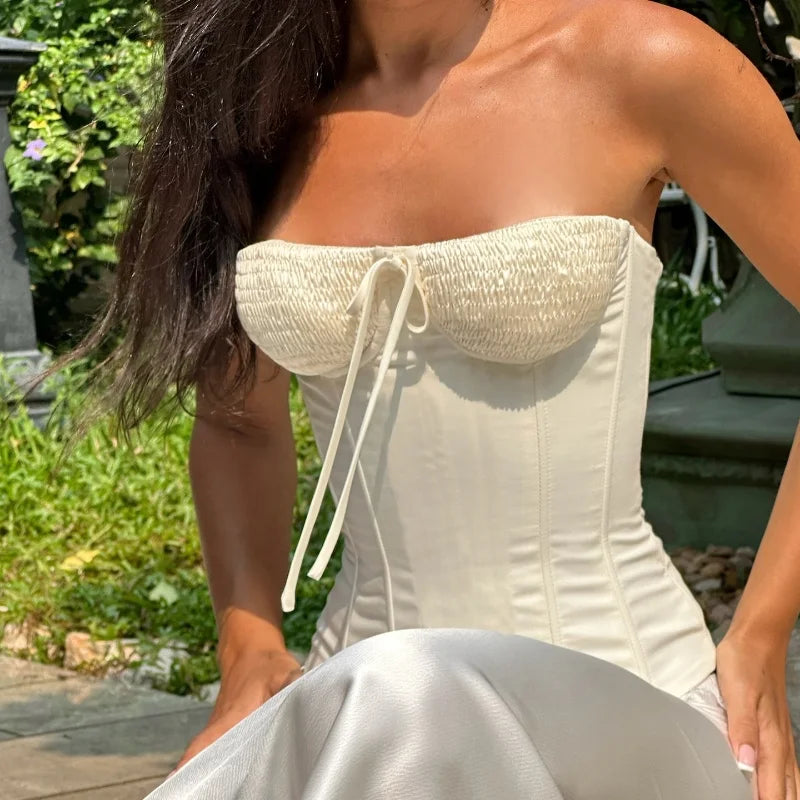 TOP CORSETTO SATINATO