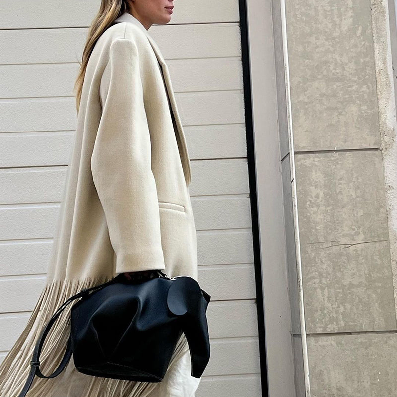 OVER COAT WITH FRINGES