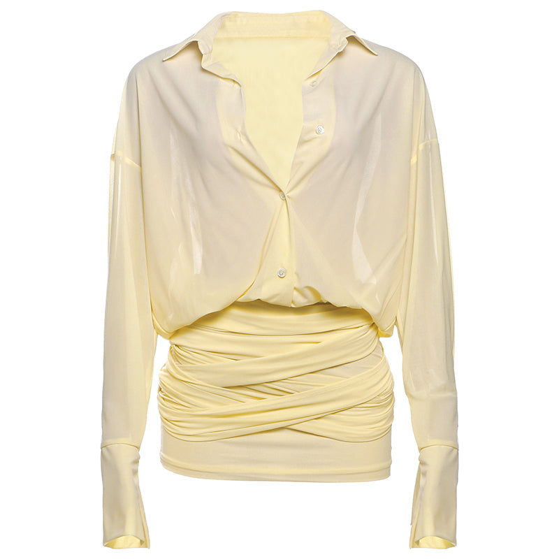 ABITO CAMICIA DRAPPEGGIATO