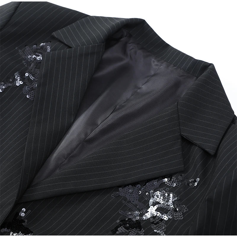 BLAZER GESSATO CON PAILLETTES