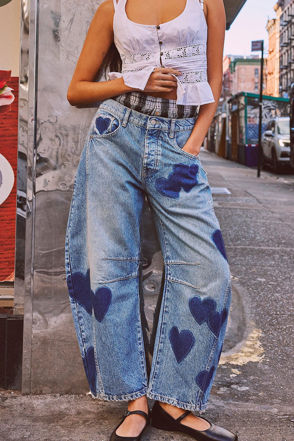 JEANS BALLOON CUORICINI