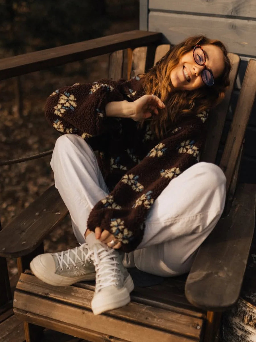 MAGLIONE IN SHERPA A FANTASIA