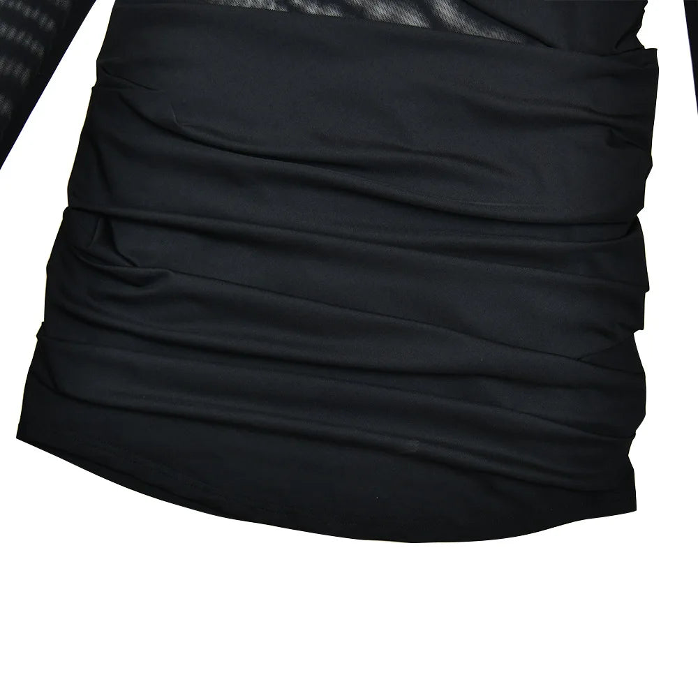 VESTITO IN TULLE DRAPPEGGIATO