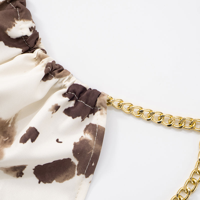 VESTITO CORTO ANIMALIER