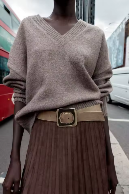 GONNA PLISSE' SCAMOSCIATA