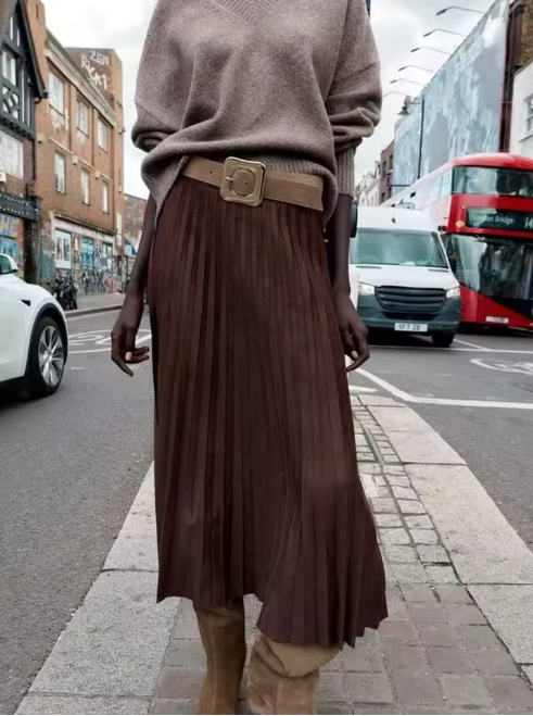 GONNA PLISSE' SCAMOSCIATA